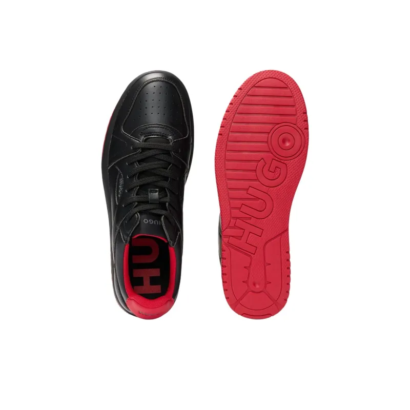 HUGO BOSS Low Top Skateboard Shoes Men's Black-4