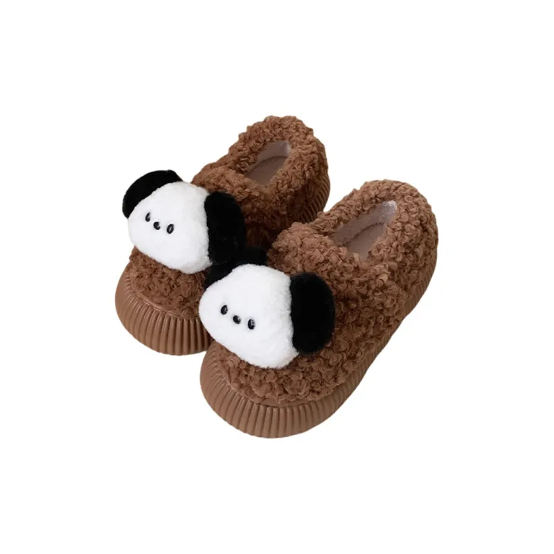 Thin Strips Cotton Slippers Women's, White-12