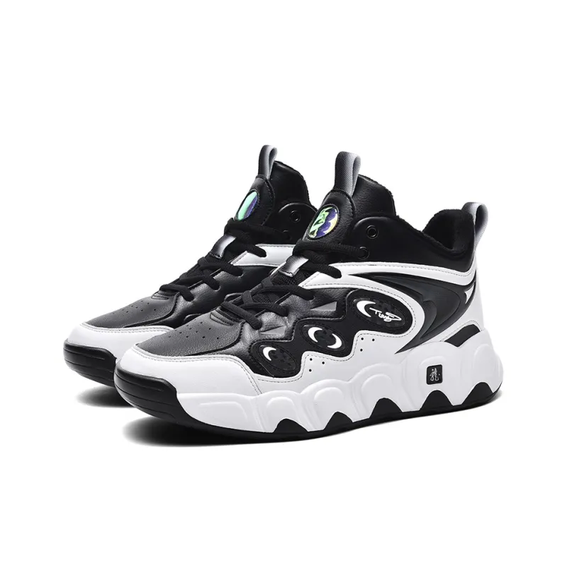 Black tailed Deer Thermal Cushioning Abrasion Resistant Slip Resistant High Top Basketball Shoes Men's-38