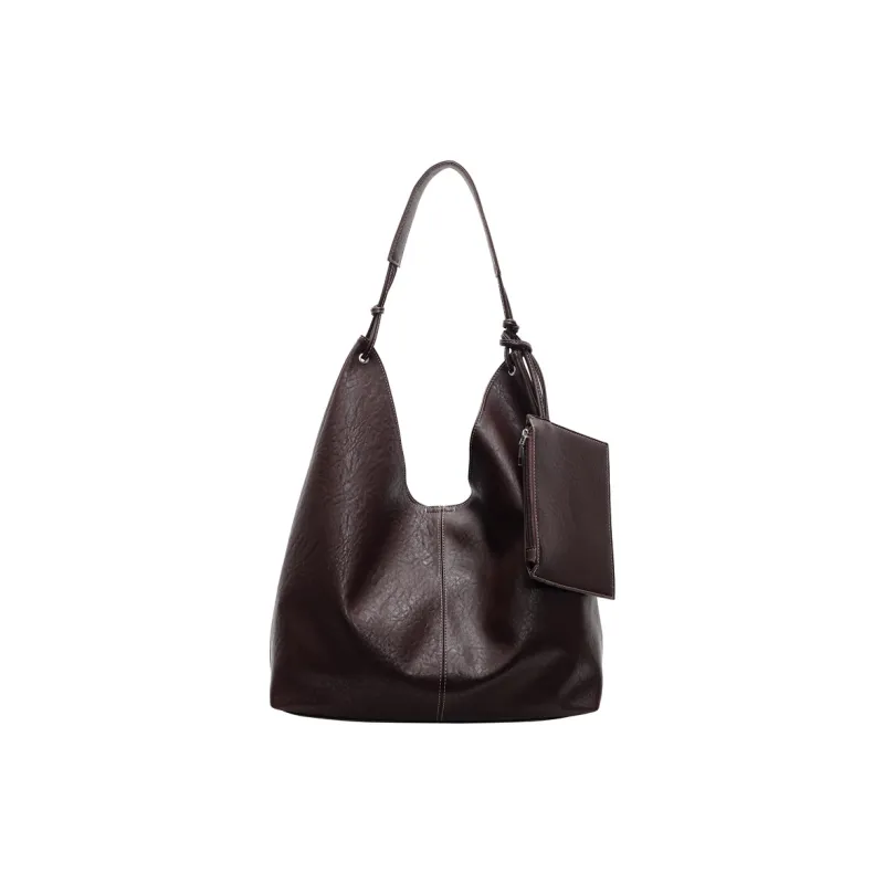 Gerlanx Pu Shoulder Bag Large Size Women's Black Burgundy Khaki Coffee-12