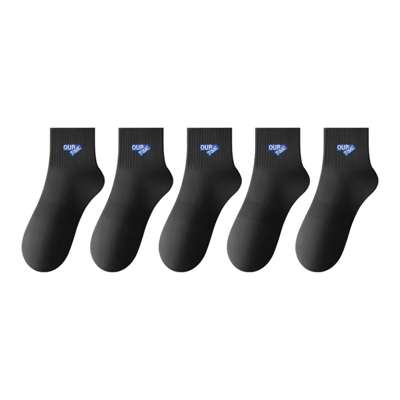 H YXIANG Mid Calf Socks Men's 5 Pack-6