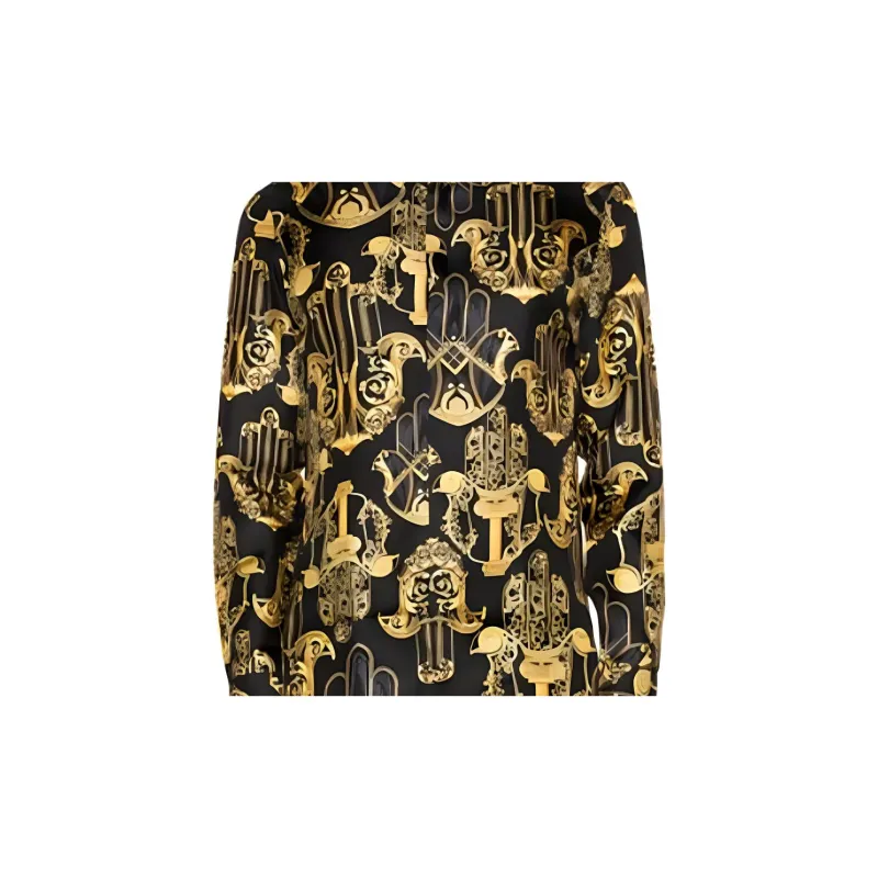 VERSACE SS23 Shirt Men's Black Yellow-5
