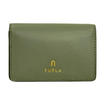 Furla Leather Card Holder Women's Green