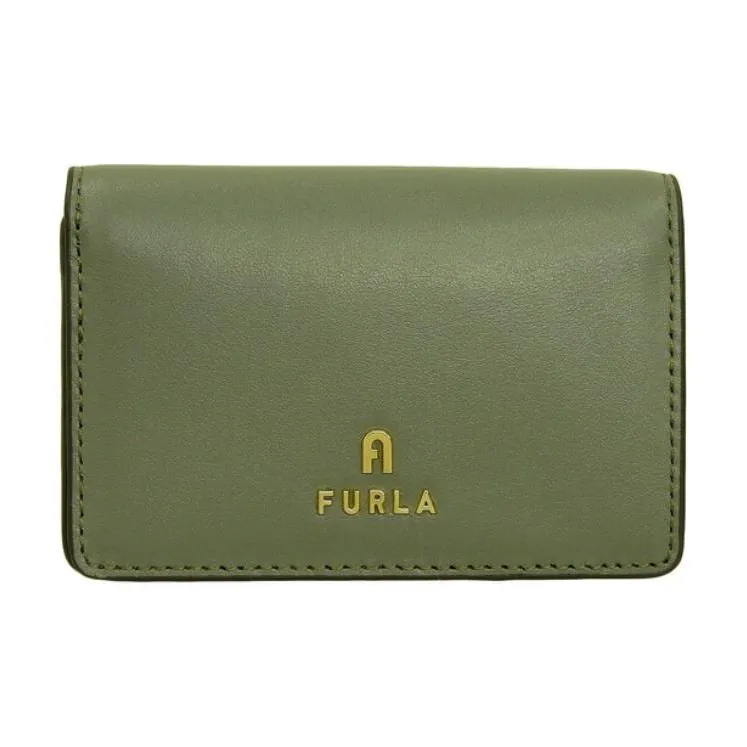Furla Leather Card Holder Women's Green-0