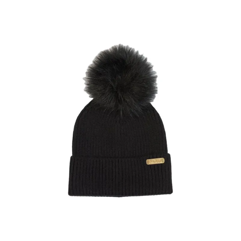 BARBOUR Viscose Nylon Polyester Beanies Women's Black-0