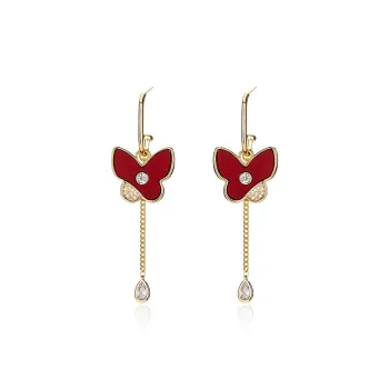 QLADY S925 Silver Stud Earrings Women's