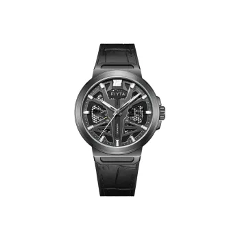 Fiyta Interstellar Series DGA35006.HHB.B Automatic Mechanical Movement Silicone Strap Watch Men's Watches Cut Out Dial