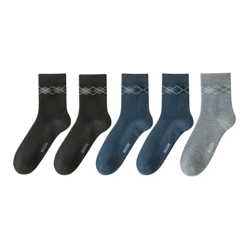 MIIOW Mid Calf Socks Men's 5 Pack-2