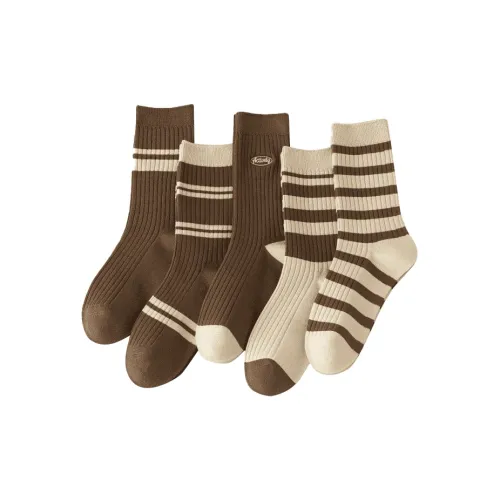 Top Melon Mid Calf Socks Women's 5 Pack