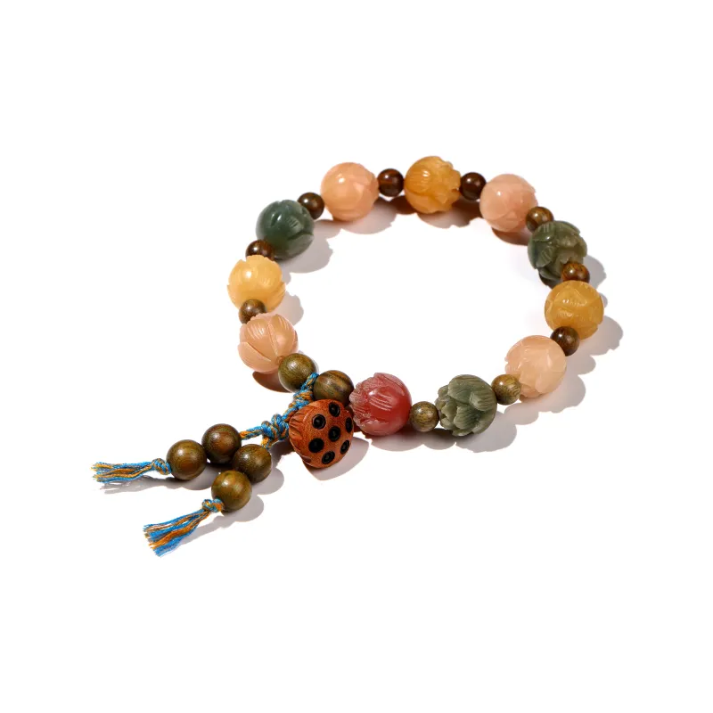 Xiang Yin Bodhi Seed Fortune Buddhist Bead Beaded Bracelet Unisex-4