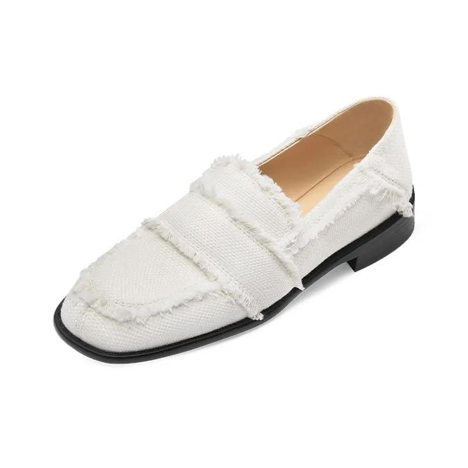7or9 White Waves Loafers 2.5cm Women's White-1
