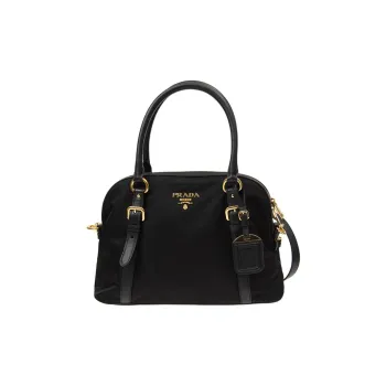 PRADA Canvas Canvas Bag Shoulder Bag Crossbody Bag Handbag Women's Black