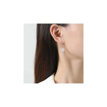 HONGQIAO S925 Silver Drop Earrings Women's