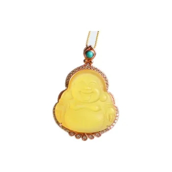 POSILAN Amber Beeswax Necklaces Unisex