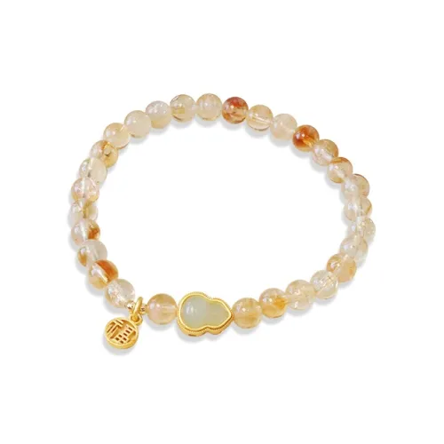 CANHUI Crystal Fortune And Wealth Fu Character Beaded Bracelet Women's