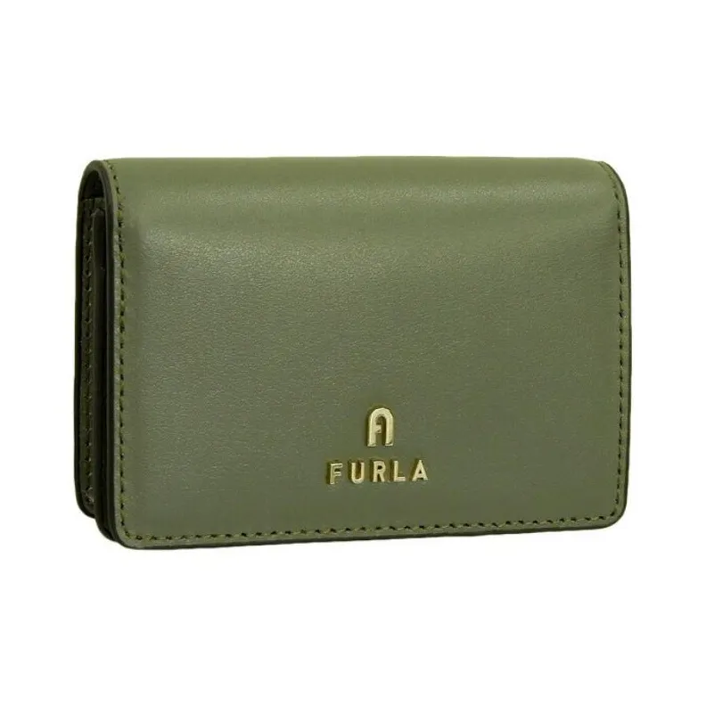 Furla Leather Card Holder Women's Green-1