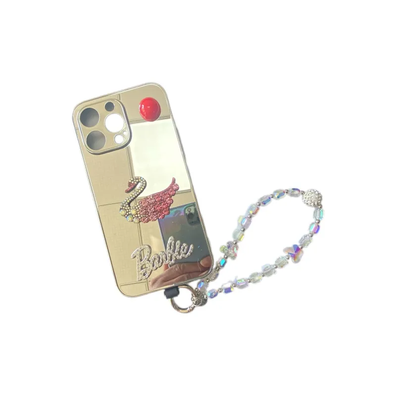 CORBELLATI ABS+PC Material Shiwalo Mirror Finish Swan Phone Cases Compatible With Apple IPhone 12/13/14/15/16/Pro/Mac-16