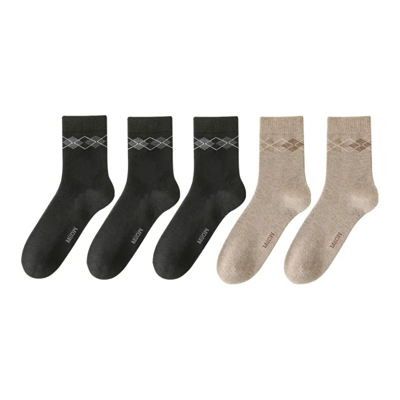 MIIOW Mid Calf Socks Men's 5 Pack-15