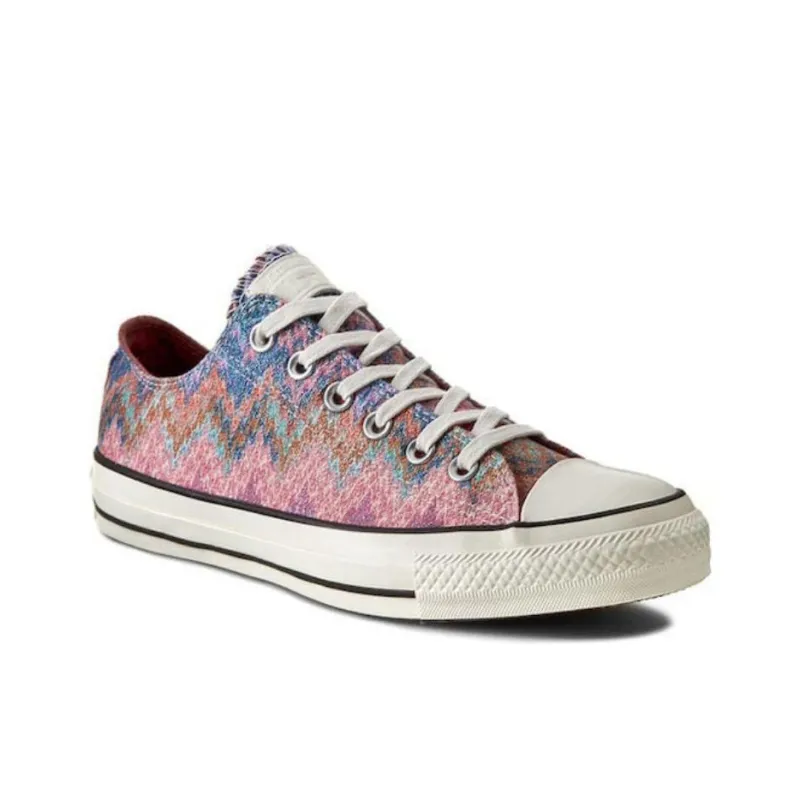 MISSONI x Converse Anti-Slip Wear-Resistant Low-Top Canvas Shoes Women's Pink-2