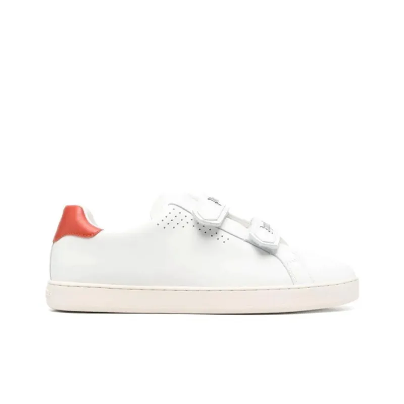 PALM ANGELS Low-Top Stylish Skateboarding Shoes Men's White Orange-1