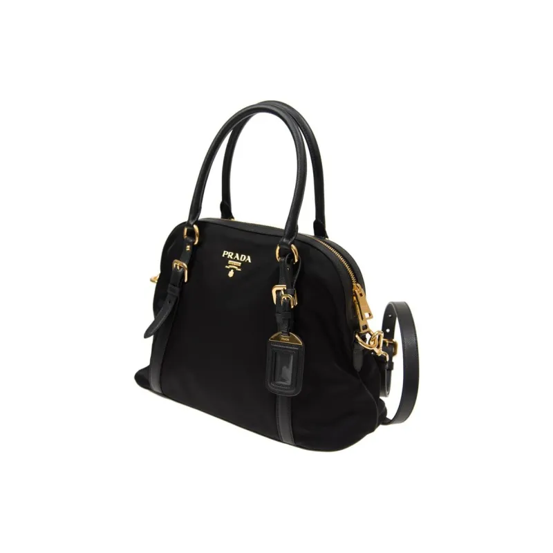 PRADA Canvas Bag, Shoulder Bag, Crossbody Bag, Handbag Women's Black-1