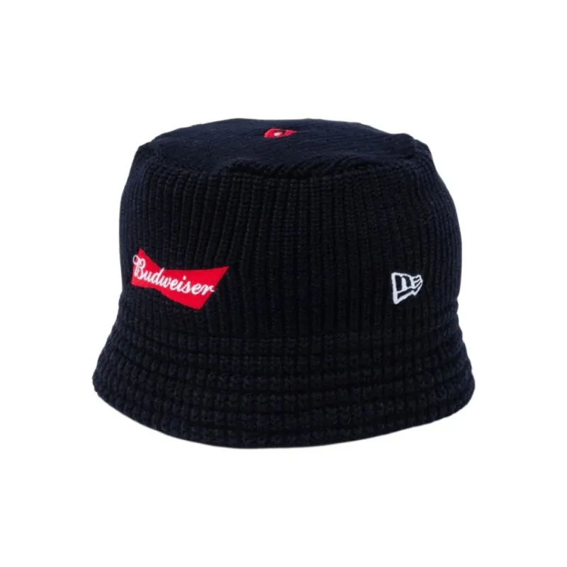 New Era Knitted Fabric Bucket Hats Unisex Black-0