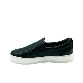 MCM Visetos Logo Skateboard Shoes Women's Black