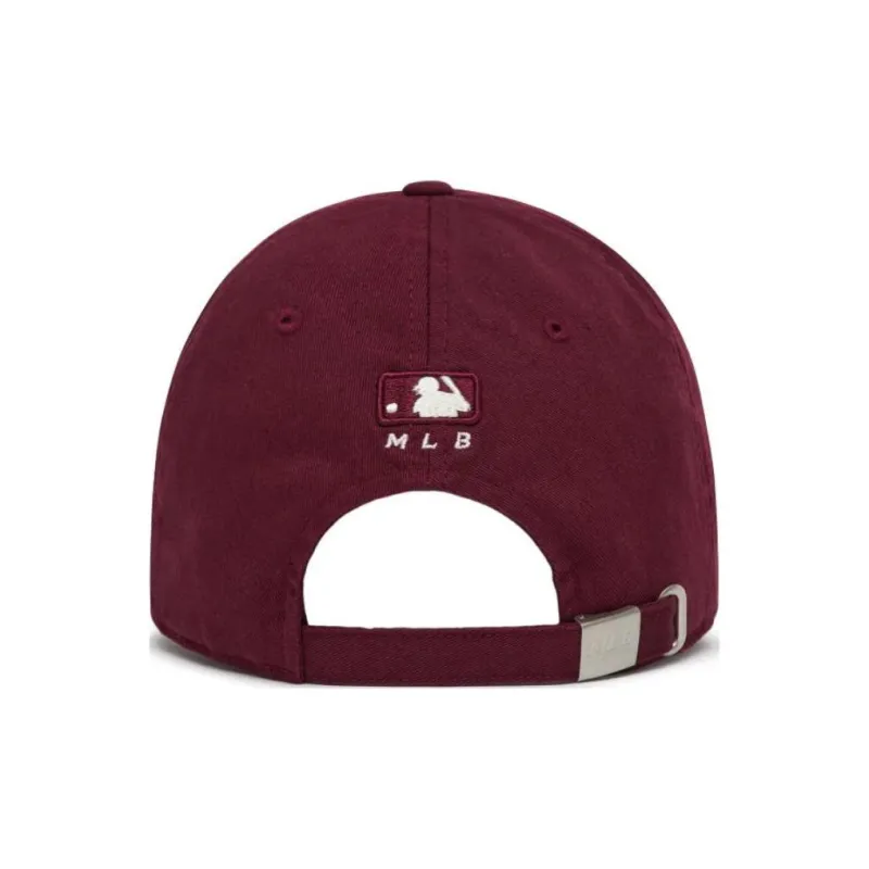 MLB Cotton Baseball Caps Unisex Burgundy-3