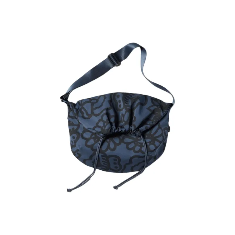 UNIQLO Polyester Handbag Shoulder Bag Regular Women's Navy Blue-0