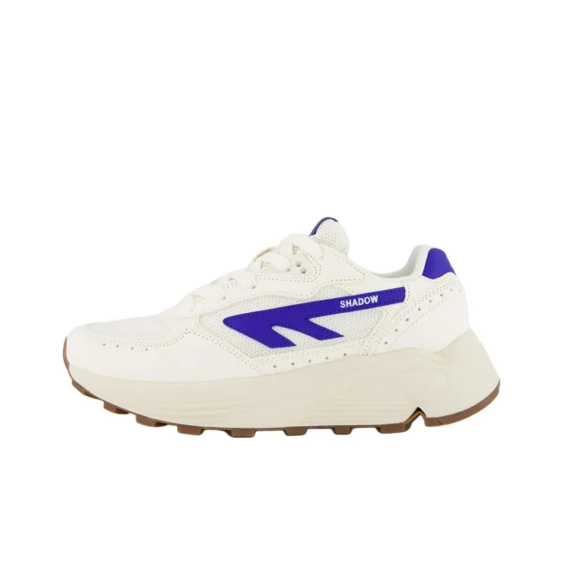 HI-TEC Anti-Slip Wear-Resistant Low-Top Casual Shoes Women's White Purple-0