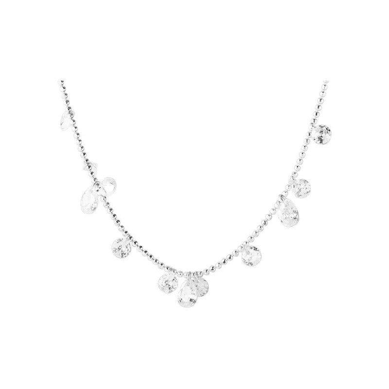 KING OF BLING 25 Silver With Zircon Necklaces Women's Good Luck-0