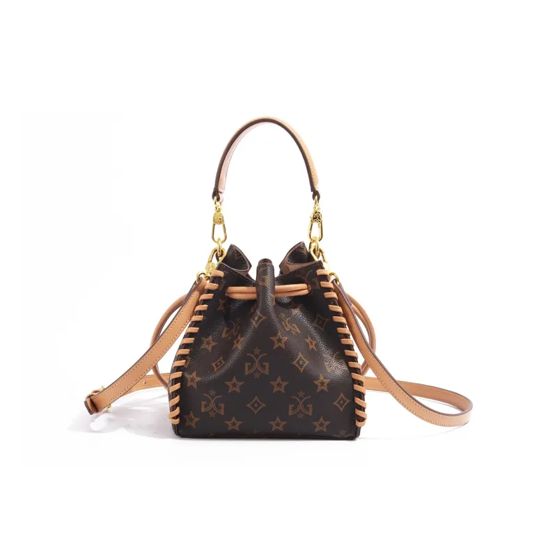 MISS GAIL Synthetic Leather Handbag, Shoulder Bag, Crossbody Bag Regular Women's Old Floral Apricot-1