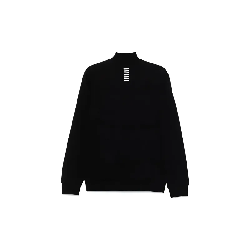 EMPORIO ARMANI Rubberised Logo Zip Up Sweatshirt-1