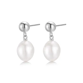 Trpopo Freshwater Pearl Earrings Women's