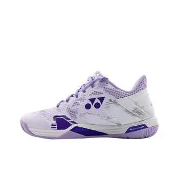 YONEX Cushioning Anti Slip And Wear Resistant Coverage Low Top Badminton Shoes Women's White Purple