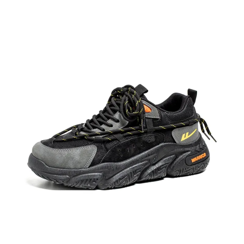 Warrior Warrior Anti-Slip Wear-Resistant Breathable Lightweight Height Increasing Warm Low-Top Chunky Sneakers Unisex-39