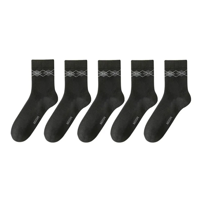 MIIOW Mid Calf Socks Men's 5 Pack-16