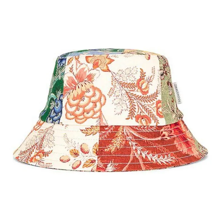 Zimmermann Linen Bucket Hats Unisex Floral Patch-1