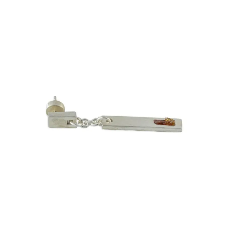 Parts Of Four Plate Dangle Single Earring-2