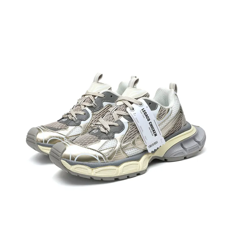 Legaco Chicken Cushioning Anti-Slip Wear-Resistant Breathable Height Increasing Low-Top Chunky Sneakers Unisex-2
