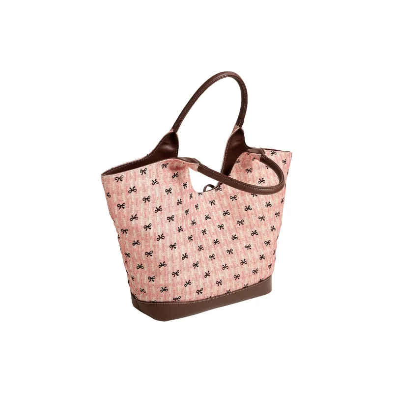 AILUXI Fabric Tote Bag Shopping Bag Shoulder Bags Regular Women's Soft Pink-2