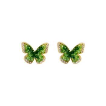 NATURALLYJOJO Zircon Earrings Women's Green