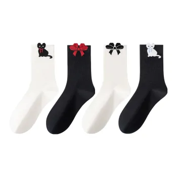 MIIOW Mid Calf Socks Women's 4 Pack