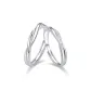 Mobius Loop Couple Rings[Alloy]