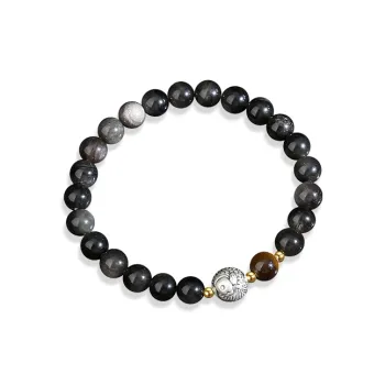 CANHUI Obsidian Obsidian Koi Fish Beaded Bracelet Women's
