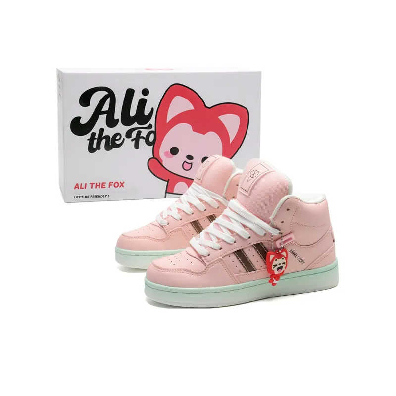 ALI THE FOX Slip Resistant, Abrasion Resistant, Lightweight, Breathable High Top Skateboard Shoes Unisex Box Included-0