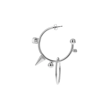 JUSTINE CLENQUET JEWELLERY Palladium Coating Earrings Women's Silver