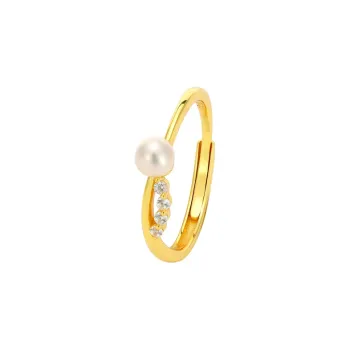 ZHENZHUAOMI Freshwater Pearl Rings Women's