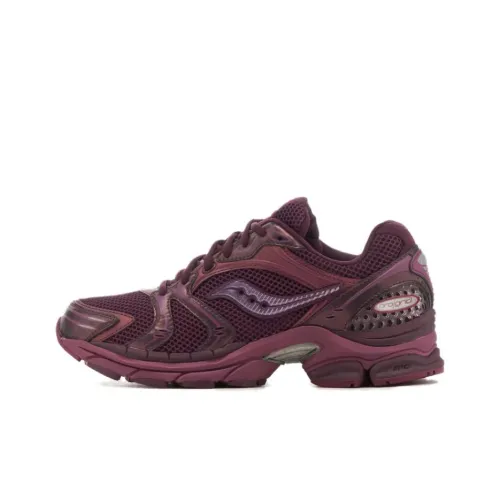 Saucony ProGrid Triumph 4 Anti Slip Wear Resistant Low Top Casual Running Shoes Women's Fuchsia
