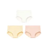 3 Pack: White+Yellow+Skin[High-Rise, Waist-Cinching, 7A Grade, 100% cotton, Antibacterial Crotch]
